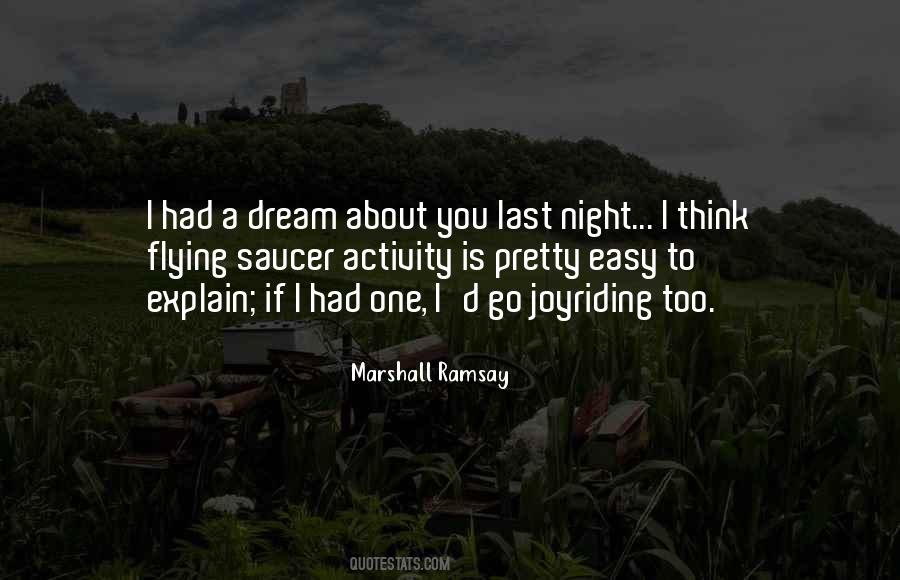 Quotes About Last Night Dream #827736