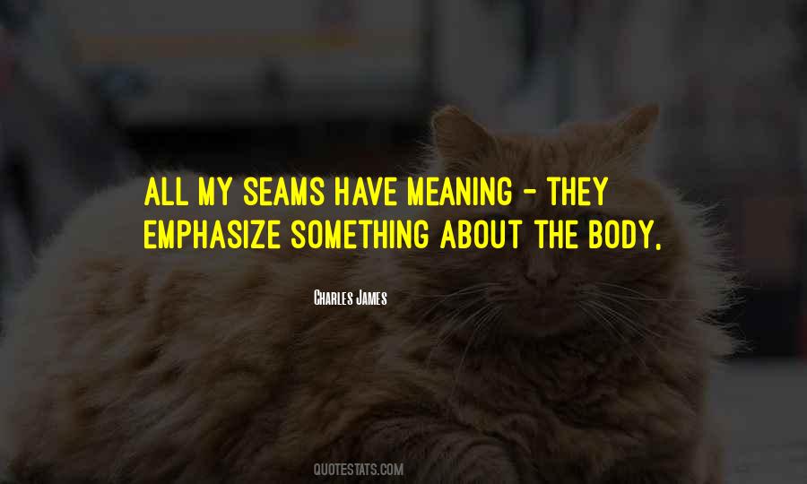 Quotes About Seams #70067