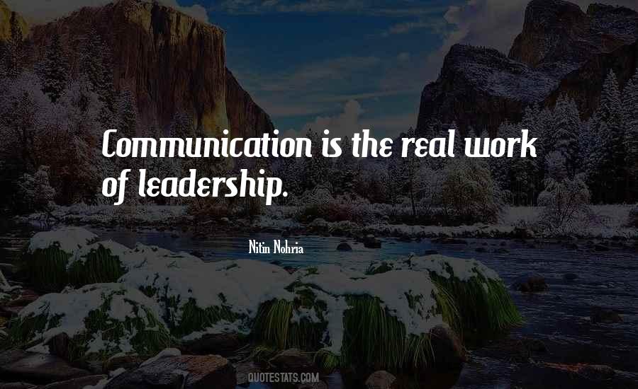 Communication Leadership Quotes #844393