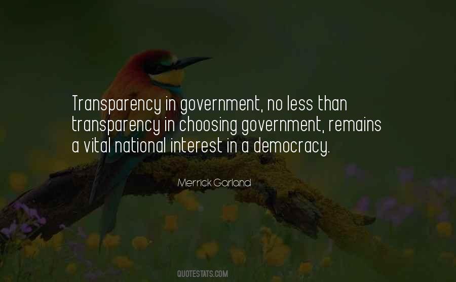 Quotes About Transparency In Government #405397