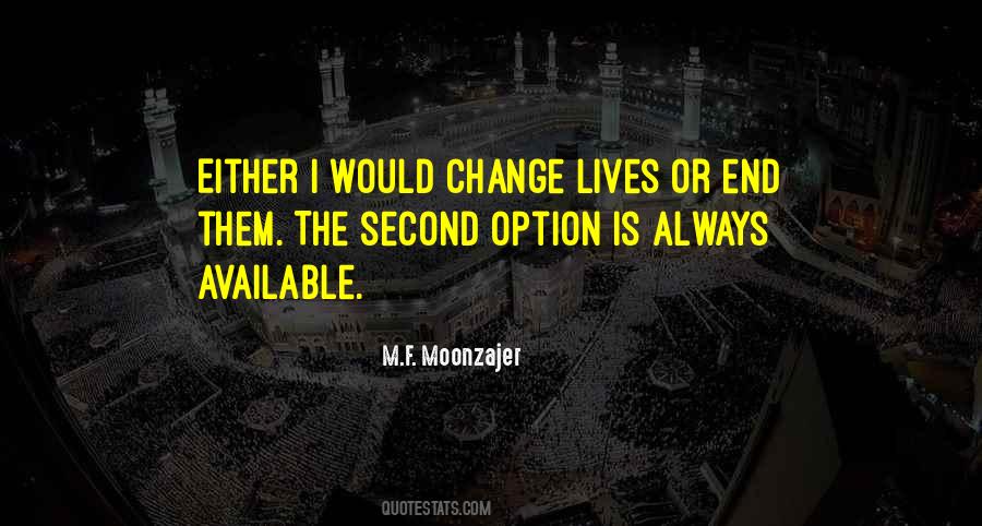 Quotes About Second Option #119751
