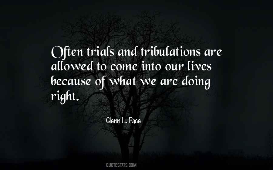 Quotes About Tribulations #1615213