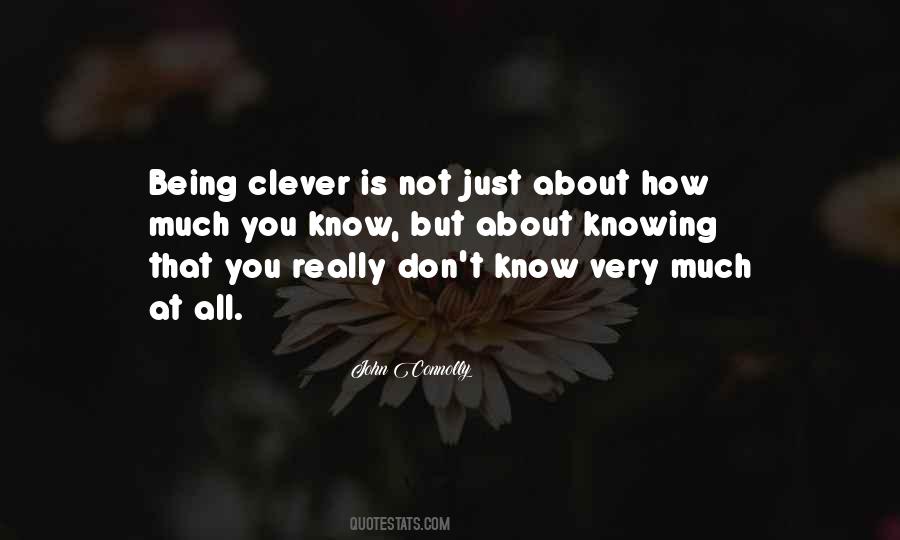 On Being Clever Quotes #140706