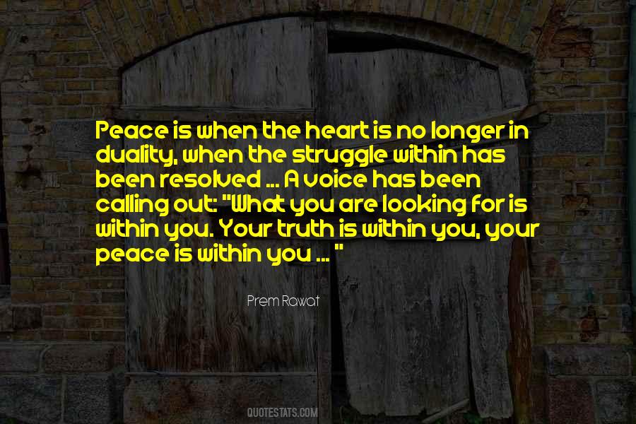 Quotes About Peace In Your Heart #1171027