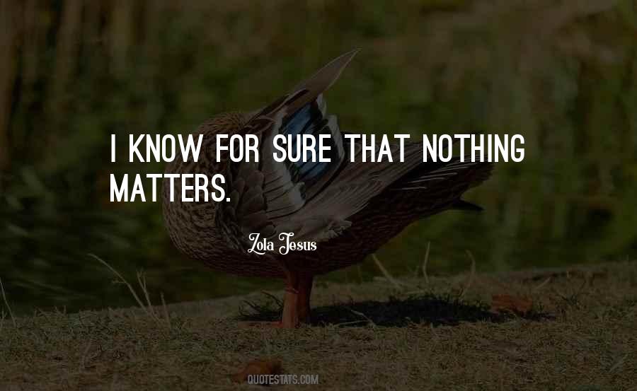 Quotes About Nothing Matters #1669723