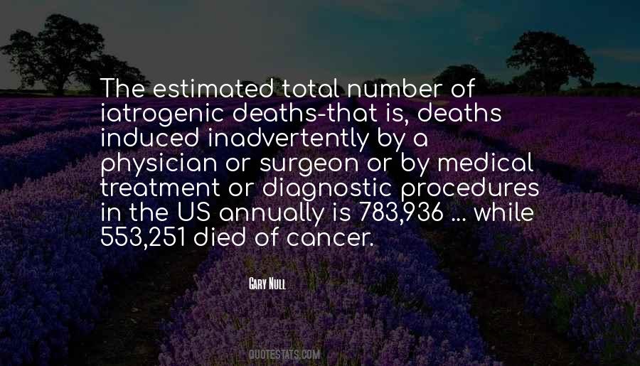 Treatment Of Cancer Quotes #1385792