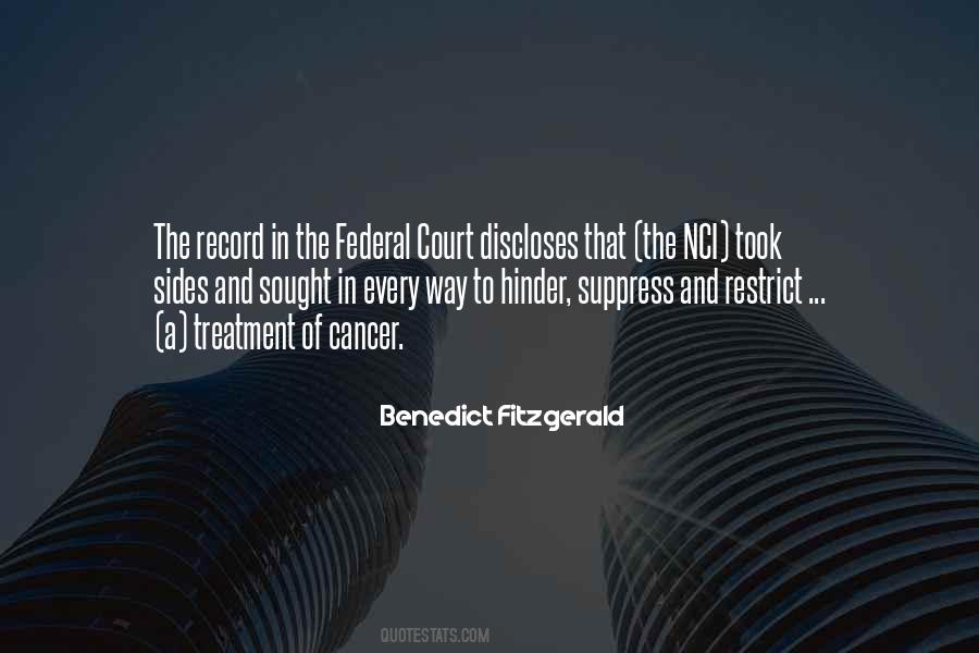 Treatment Of Cancer Quotes #168924