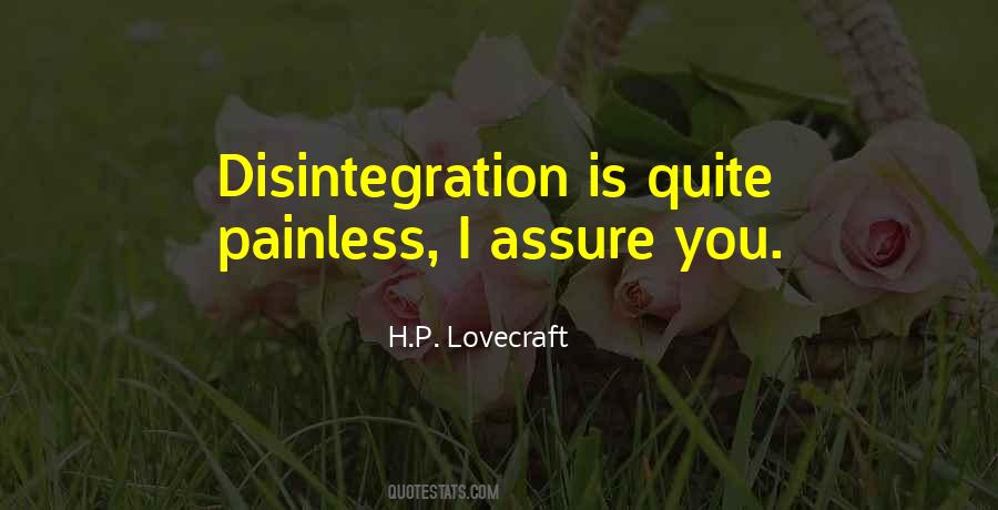 Quotes About Disintegration #566266