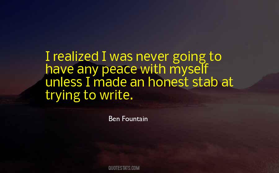 Never Any Peace Quotes #1237640