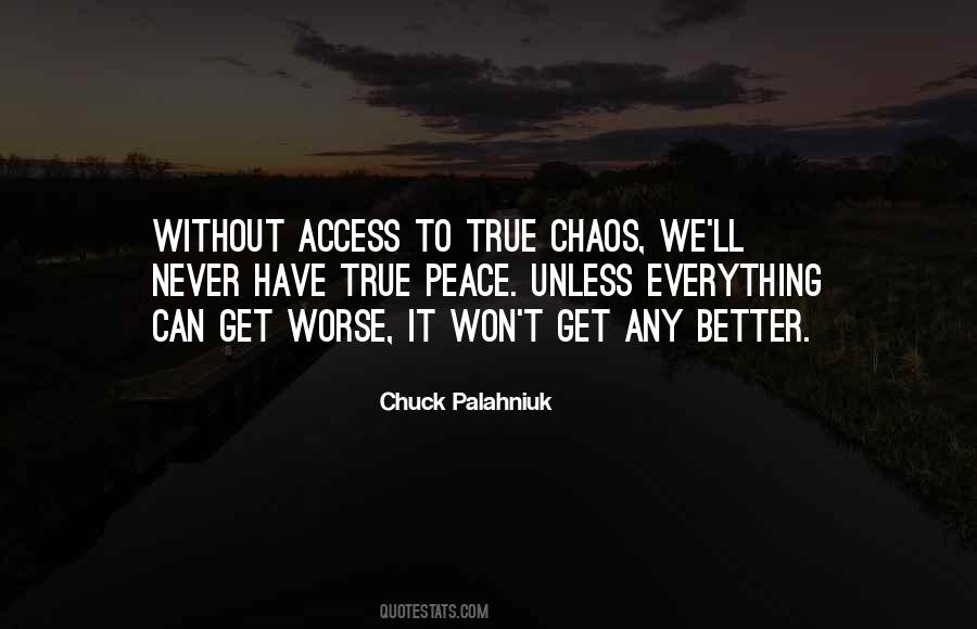 Never Any Peace Quotes #907273