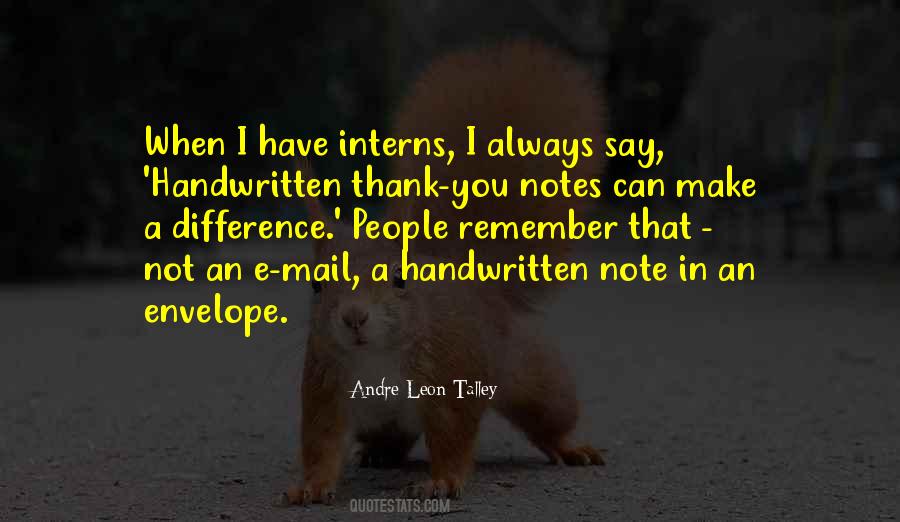 Quotes About Handwritten Notes #274935