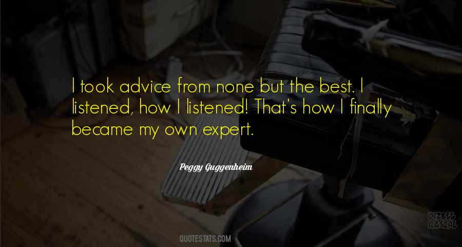 Quotes About Expert Advice #654709