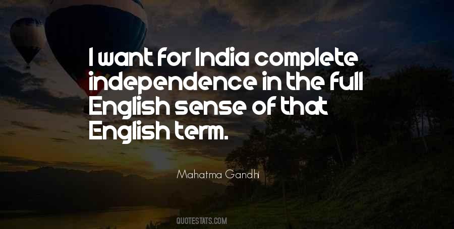 Quotes About India's Independence #212742