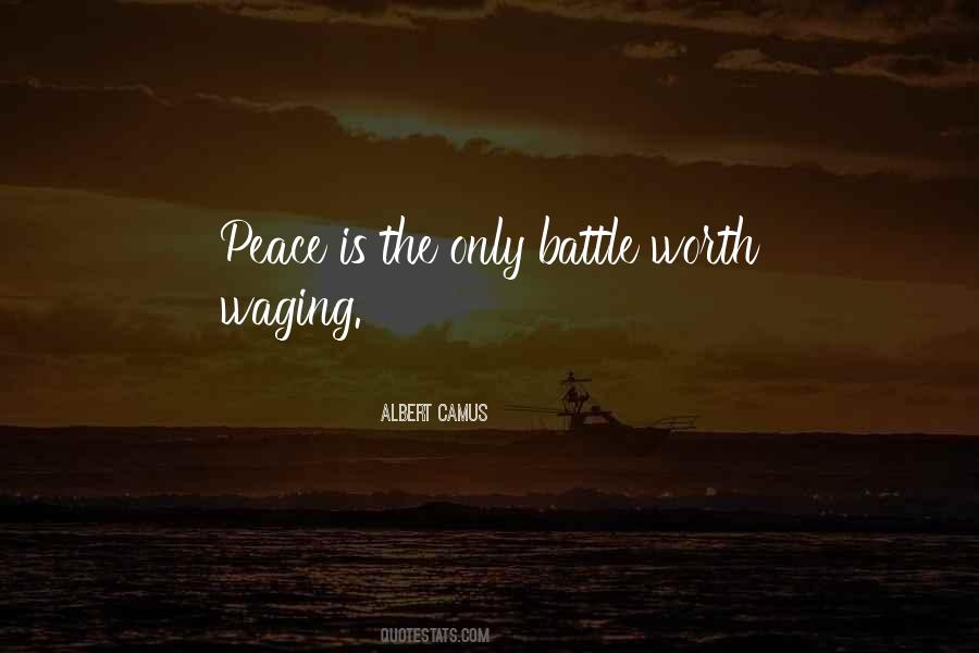 Waging Peace Quotes #750295