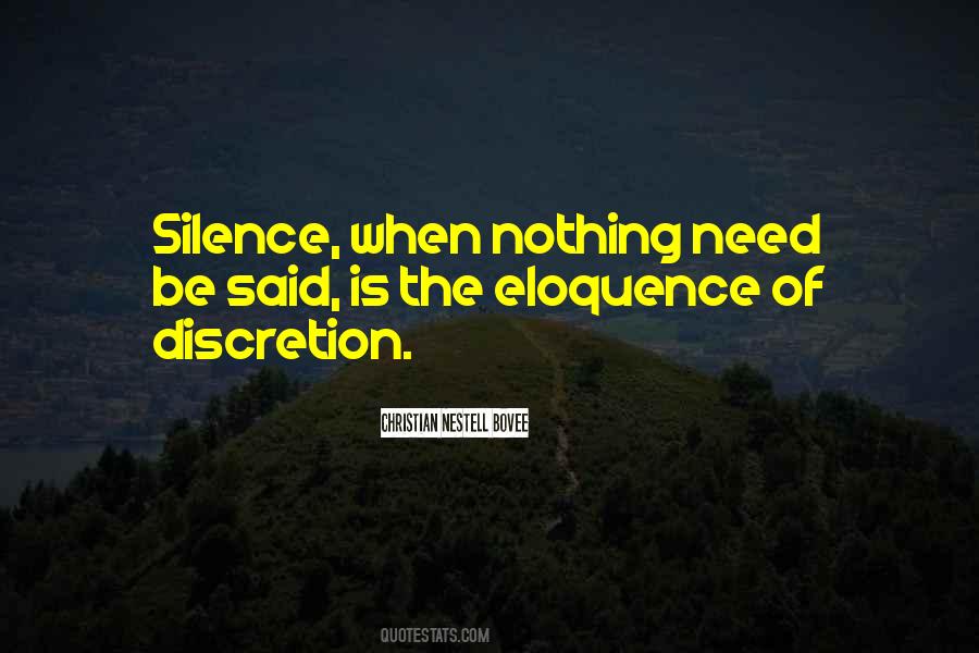 Quotes About Discretion #1317308