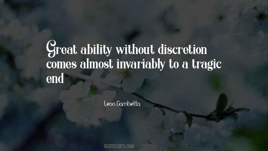 Quotes About Discretion #898367