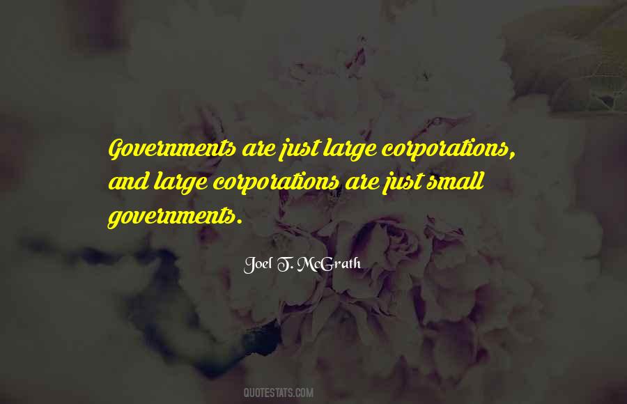 Quotes About Large Corporations #417897