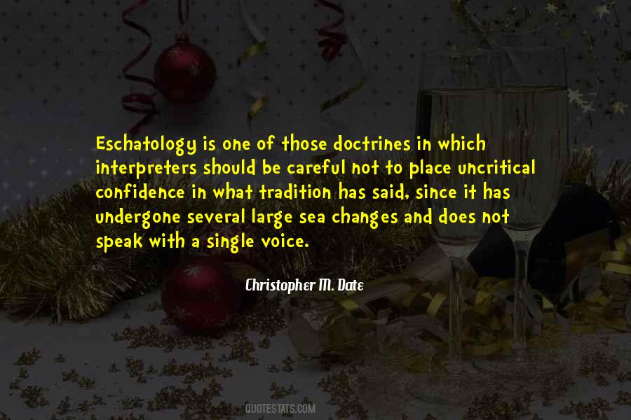 Quotes About Eschatology #341804
