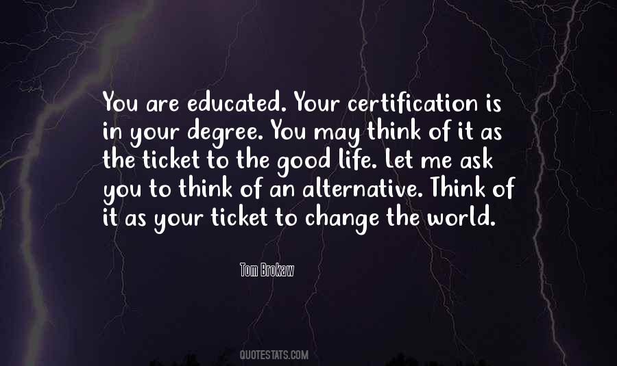 Quotes About Certification #952707