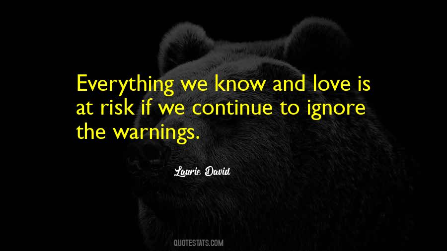 Quotes About Warnings #802768