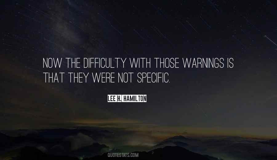 Quotes About Warnings #994089