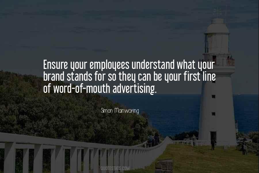 Quotes About Word Of Mouth #1003099