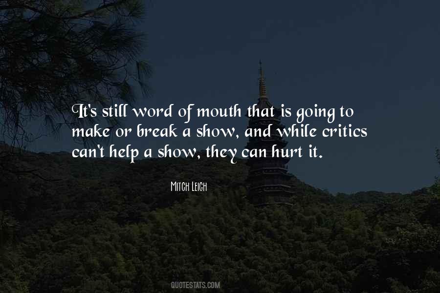 Quotes About Word Of Mouth #180009