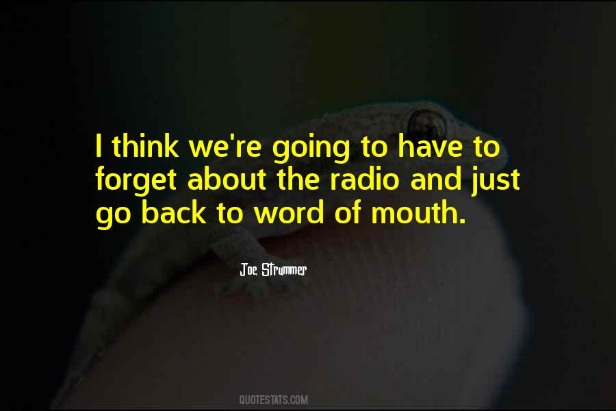 Quotes About Word Of Mouth #801642