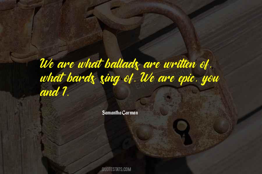 Quotes About Bards #1217701