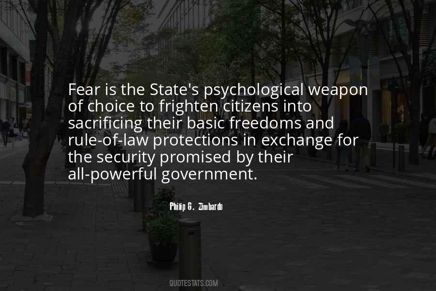 Quotes About Fear And Government #1290794