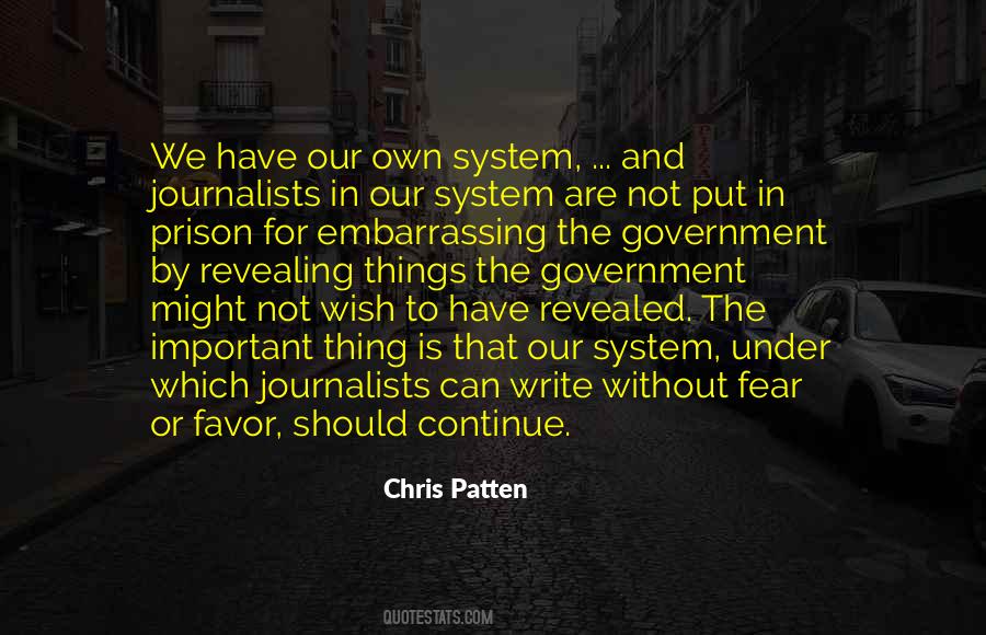 Quotes About Fear And Government #1338959