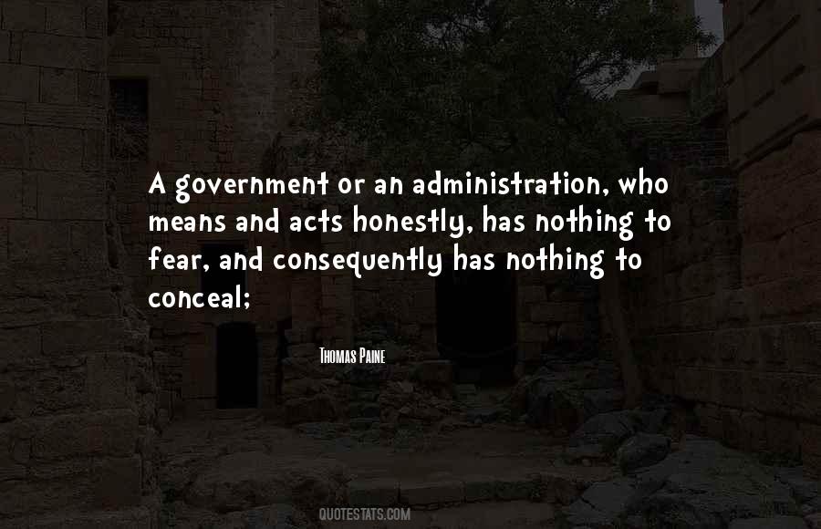 Quotes About Fear And Government #1491364