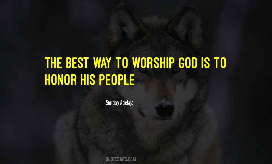 Quotes About Honoring God #1350945