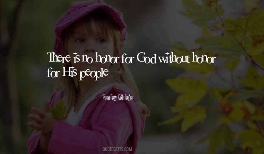 Quotes About Honoring God #204858