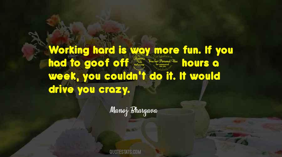 Quotes About Having Fun And Working Hard #99615