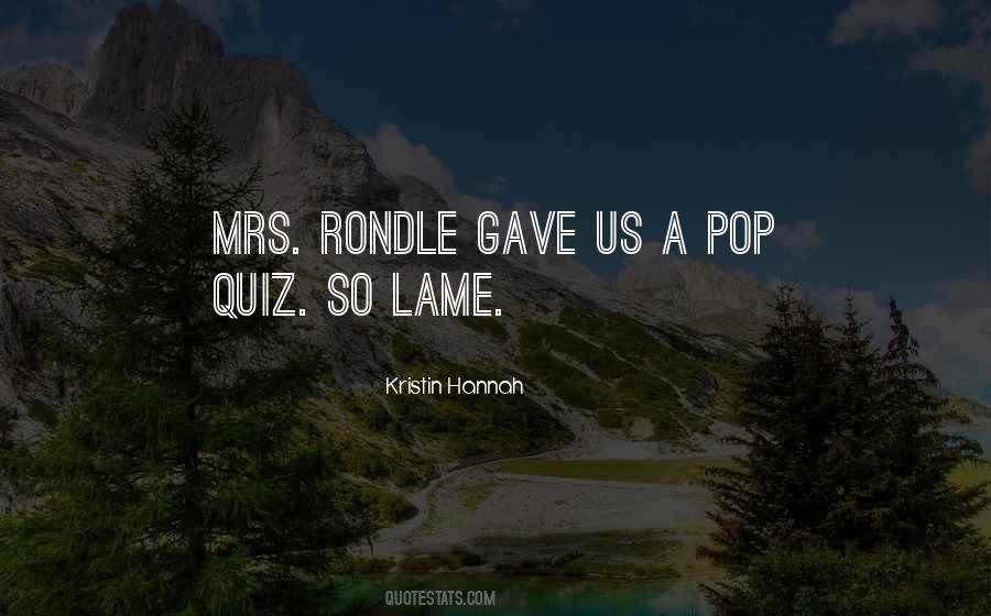 Pop Quiz Quotes #900902