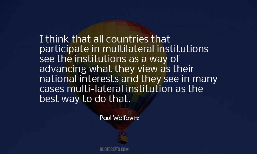 Multilateral Institutions Quotes #78850