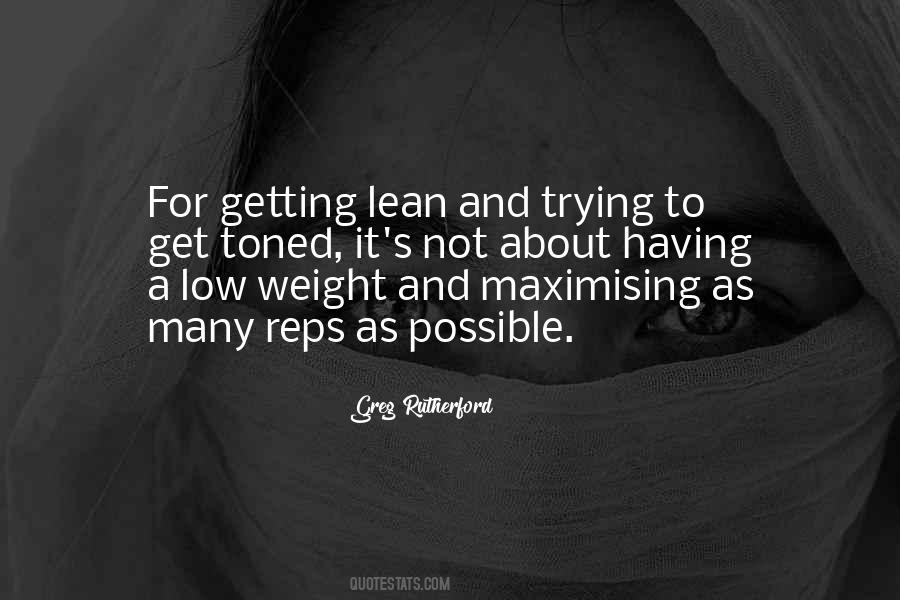 Quotes About Lean #1354080