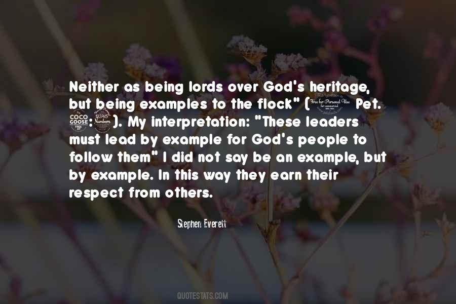 Quotes About Being An Example #1455023