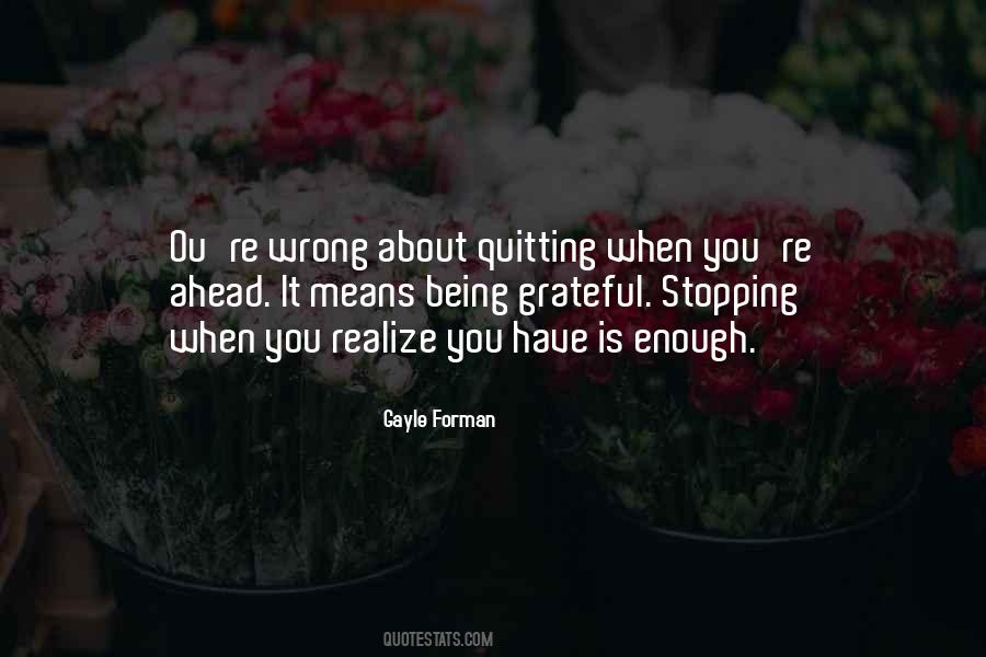 Quotes About Quitting While You're Ahead #298245