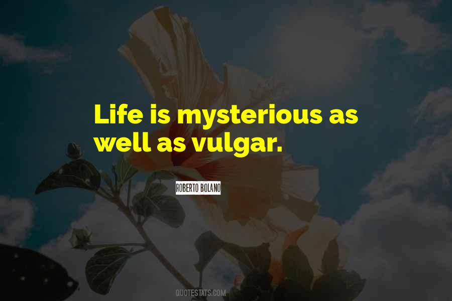 Quotes About Mysterious Life #244836