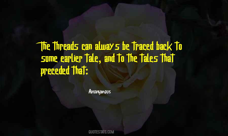 Traced Back Quotes #626731