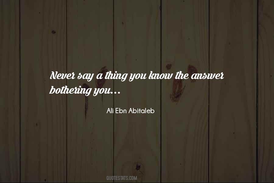 Quotes About Bothering Someone #329650