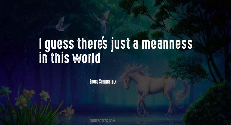 Quotes About Meanness #246202