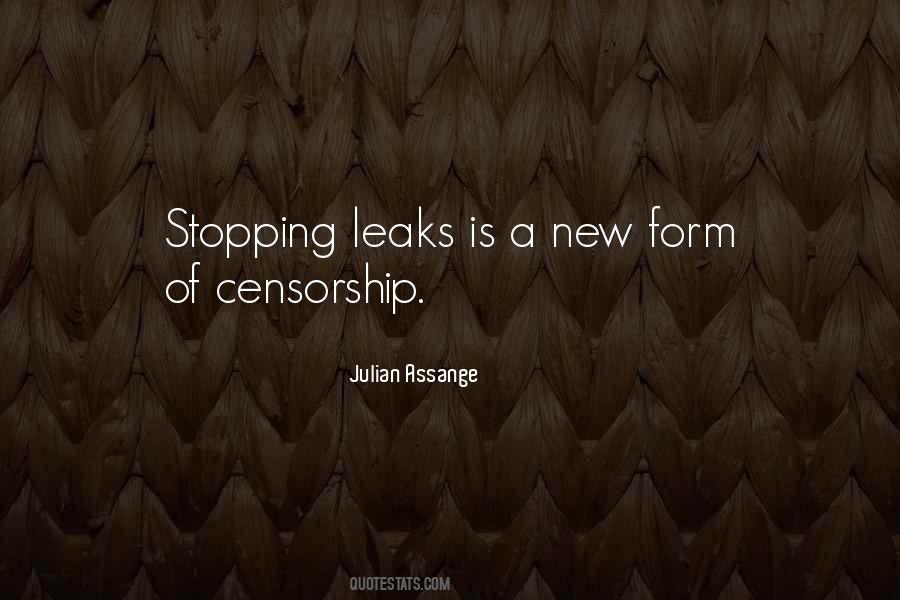 Quotes About Leaks #1160756