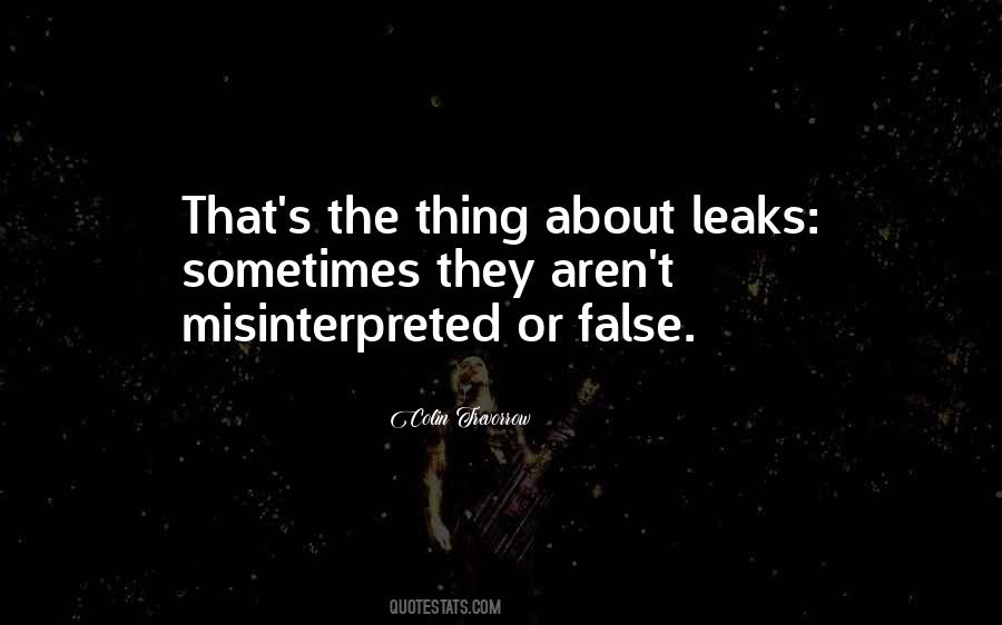 Quotes About Leaks #1867028