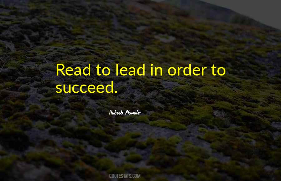 Order To Succeed Quotes #1550173