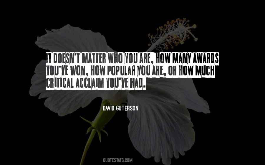 Quotes About Awards #153833