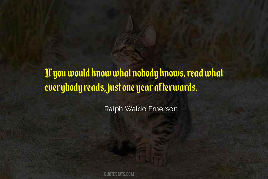 Quotes About Nobody Knows #1209649