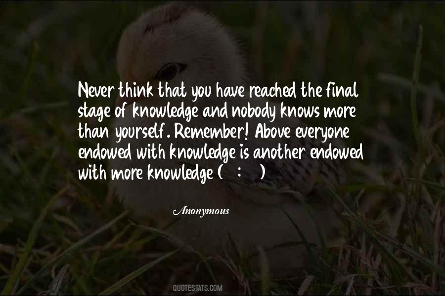 Quotes About Nobody Knows #1445802